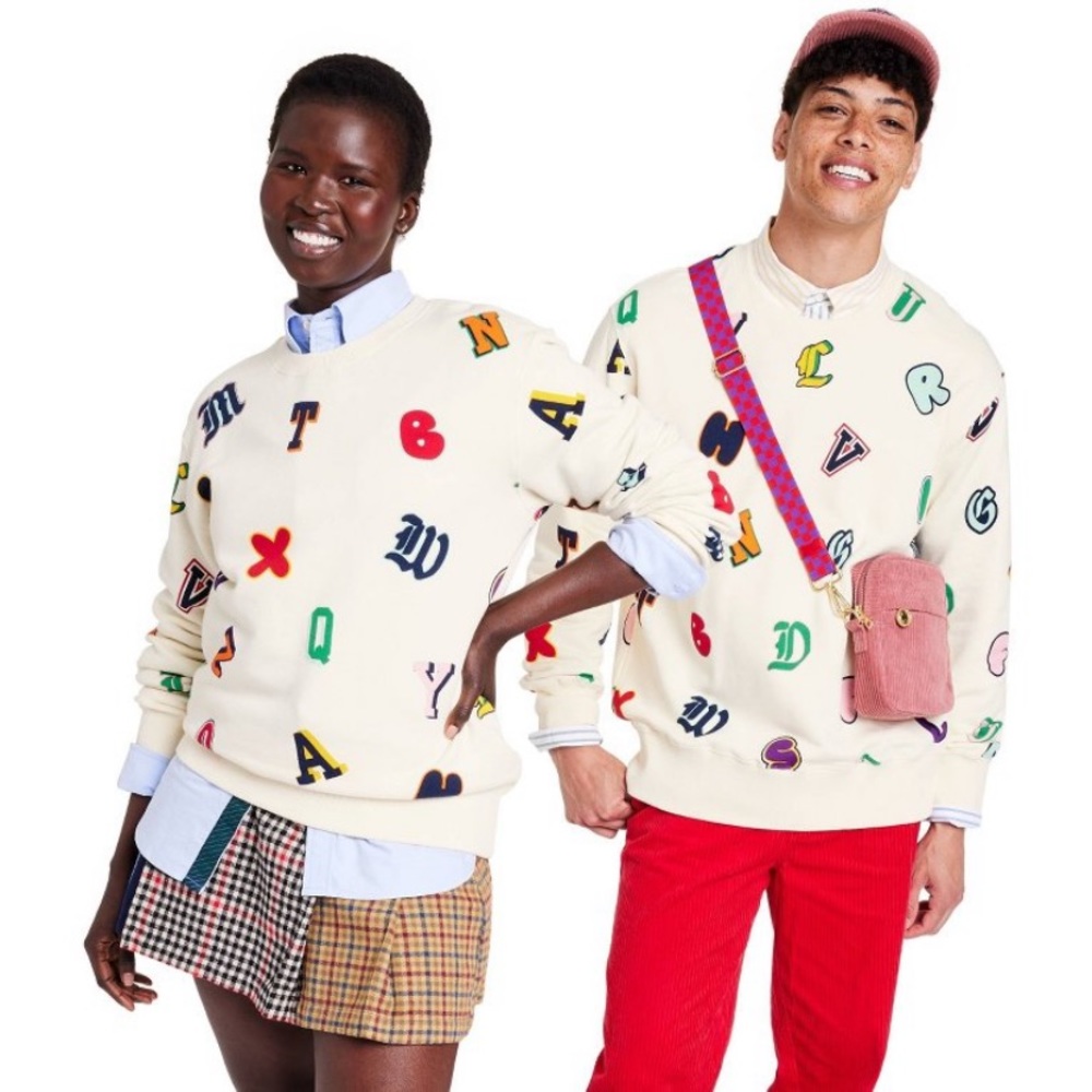 Alphabet Print Crewneck Sweatshirt -
Rowing Blazers × Target  NWT XS - Picture 3 of 16